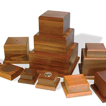 Beveled Front Trophy Bases (size BF1) - HAL Woodworking